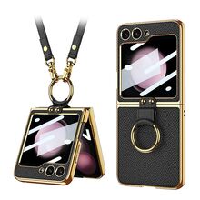 Zastitna futrola GOLD EDGE - Samsung F741B Galaxy Z Flip 6 5G crna (GKK case) (MS).