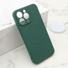 Zastitna futrola VELVET TOUCH MagSafe - iPhone 13 Pro (6.1) tamno zelena (MS).