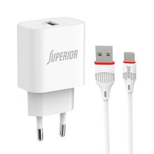 Kucni punjac Comicell Superior CO-BA21A Fast QC3.0 18W 3A Type C beli (MS).