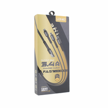 Data kabl LDNIO LC93 - iPhone lightning/Micro USB/Type C sivi 1.2m.