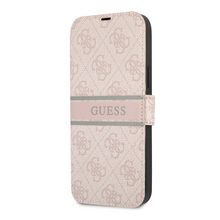 Zastitna futrola Guess Stripe Bk Pu - iPhone 13 Pro roze (GUBKP13L4GDPI).