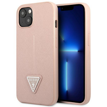 Zastitna futrola Guess Hc Saffiano PU Triangle - iPhone 14 pink (GUHCP14SPSATLP).