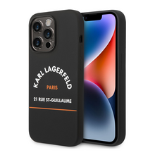 Zastitna futrola Karl Lagerfeld Hc Silicone RSG - iPhone 14 Pro crna (KLHCP14LSRSGHLK).