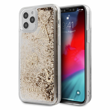 Zastitna futrola Guess Hc Liquid Glitter Charms - iPhone 12/12 Pro 6.1 zlatna (GUHCP12MGLHFLGO).
