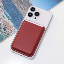 Zastitna futrola Leather Magsafe Pocket - iPhone 14 bordo.