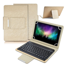 Zastitna futrola sa Bluetooth Tastaturom Leather - Tablet 10" Univerzalna zlatna.