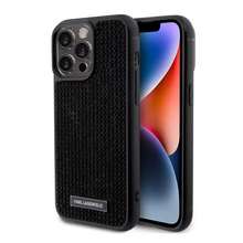 Zastitna futrola Karl Lagerfeld Hc Rhinestone Metal Plate Logo - iPhone 15 crna (KLHCP15SHDSPLK).