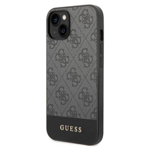 Zastitna futrola Guess Hc PC/TPU 4G Pu Bottom Stripe - iPhone 15 siva (GUHCP15SG4GLGR).