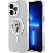Zastitna futrola Karl Lagerfeld Hc Magsafe IML Ikonik - iPhone 15 Pro Max 6.7 Transparent (KLHMP15XHFCKNOT).