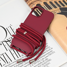 Zastitna futrola Crossbody - iPhone 15 bordo.