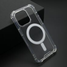 Zastitna futrola CRASHPROOF MAGNETIC CONNECTION - iPhone 15 Pro (6.1) providna (bela) (MS).