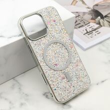 Zastitna futrola GLAM GLOW MagSafe - iPhone 16 Pro Max (6.9) srebrna (MS).