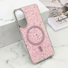 Zastitna futrola GLAM GLOW MagSafe - Samsung S937 Galaxy S25 Edge 5G roze (MS).
