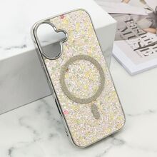 Zastitna futrola GLAM GLOW MagSafe - iPhone 16 (6.1) zlatna (MS).