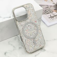 Zastitna futrola GLAM GLOW MagSafe - iPhone 16 Pro (6.3) srebrna (MS).