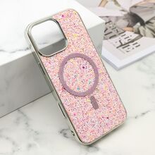 Zastitna futrola GLAM GLOW MagSafe - iPhone 16 Pro Max (6.9) roze (MS).
