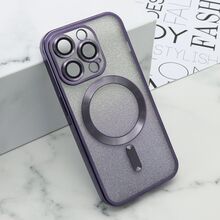Zastitna futrola GLITTER MAGSAFE - iPhone 15 Pro (6.1) ljubicasta (MS).