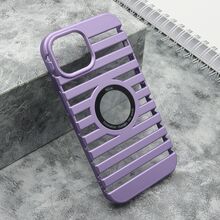 Zastitna futrola LINES LOGO CUT - iPhone 15 ljubicasta (MS).