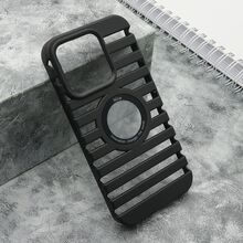 Zastitna futrola LINES LOGO CUT - iPhone 15 Pro (6.1) crna (MS).