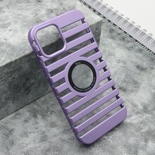 Zastitna futrola LINES LOGO CUT - Iphone 12/12 Pro (6.1) ljubicasta (MS).