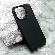 Zastitna silikonska futrola BRUSHED - iPhone 15 Pro (6.1) crna (MS).