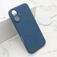 Zastitna futrola VELVET TOUCH MagSafe - iPhone 16 (6.1) plava (MS).