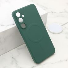 Zastitna futrola VELVET TOUCH MagSafe - Samsung A556 Galaxy A55 5G tamno zelena (MS).