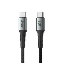 USB data kabl Superior SU-K102 pleteni Fast 60W 3A Type-C na Type-C 1m crni (MS).