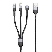 USB data kabl Superior SU-K106 3in1 Lightning/Micro/Type C 1m crni (MS).