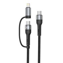 USB data kabl Superior SU-K106 2in1 Type-C na Type-C/Lightning 1m crni (MS).