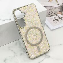 Zastitna futrola GLAM GLOW MagSafe - Samsung S921 Galaxy S24 5G/Samsung S931 Galaxy S25 5G zlatna (MS).