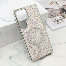 Zastitna futrola GLAM GLOW MagSafe - Samsung S938 Galaxy S25 Ultra 5G srebrna (MS).