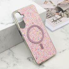 Zastitna futrola GLAM GLOW MagSafe - Samsung A166 Galaxy A16 5G roze (MS).