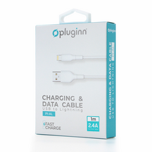 Data Kabl Pluginn PI-AL 2.4A USB na Lightning beli 1m.