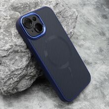 Zastitna futrola CARBON MagSafe - iPhone 15 plava (small camera) (MS).