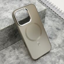 Zastitna futrola COLOR METAL MagSafe - iPhone 16 Pro (6.3) srebrna (MS).