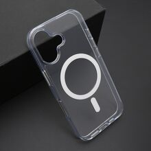 Zastitna futrola COLOR okvir MagSafe - iPhone 17 srebrna (providna) (MS).