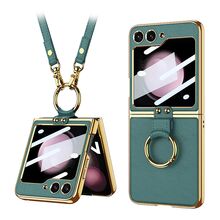 Zastitna futrola GOLD EDGE - Samsung F741B/F761B Galaxy Z Flip 6 5G/Z Flip 7 FE 5G zelena (GKK case) (MS).