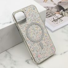 Zastitna futrola GLAM GLOW MagSafe - iPhone 11 (6.1) srebrna (MS).