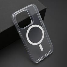 Zastitna futrola COLOR okvir MagSafe - iPhone 16 Pro (6.3) srebrna (providna) (MS).