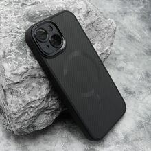Zastitna futrola CARBON MagSafe - iPhone 15 crna (small camera) (MS).