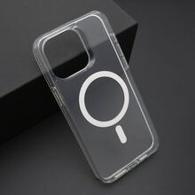 Zastitna futrola COLOR okvir MagSafe - iPhone 15 Pro Max (6.7) srebrna (providna) (MS).