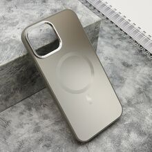 Zastitna futrola COLOR METAL MagSafe - iPhone 13 Pro Max (6.7) srebrna (MS).