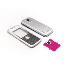 Maska (kuciste, oklop) - Nokia 7210 Supernova siva sa tastaturom.