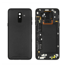 Maska (kuciste, oklop) - Samsung A605/Galaxy A6 Plus 2018 crni+Senzor otiska prsta za SPO SH.