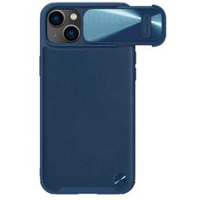 Zastitna futrola Nillkin CamShield Leather S - iPhone 14 plava.