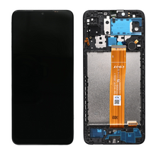 LCD ekran (displej) - Samsung A125 Galaxy A12 Nacho (GH82-26486A) + touchscreen + okvir crni FULL ORG-SP.