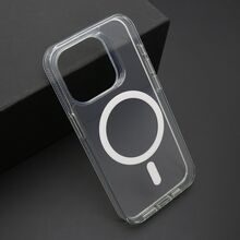 Zastitna futrola COLOR okvir MagSafe - iPhone 15 Pro (6.1) srebrna (providna) (MS).