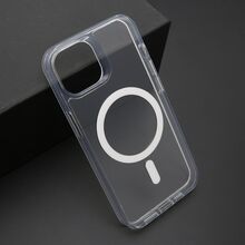 Zastitna futrola COLOR okvir MagSafe - iPhone 14 (6.1) srebrna (providna) (MS).