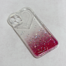 Zastitna futrola Heart Glitter - iPhone 12 Pro Max 6.7 pink.